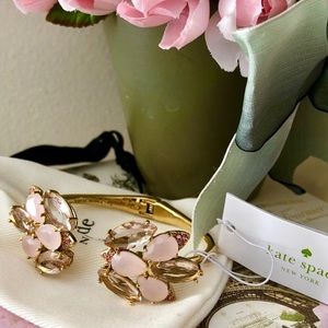 🎀 Kate Spade Blushing Blooms Open Hinged Bracelet